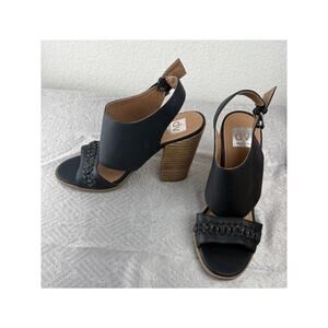 Dolce Vita Women Sz 9 Black Pump Shoes 4” Block Heels Chunky Leather Sandals